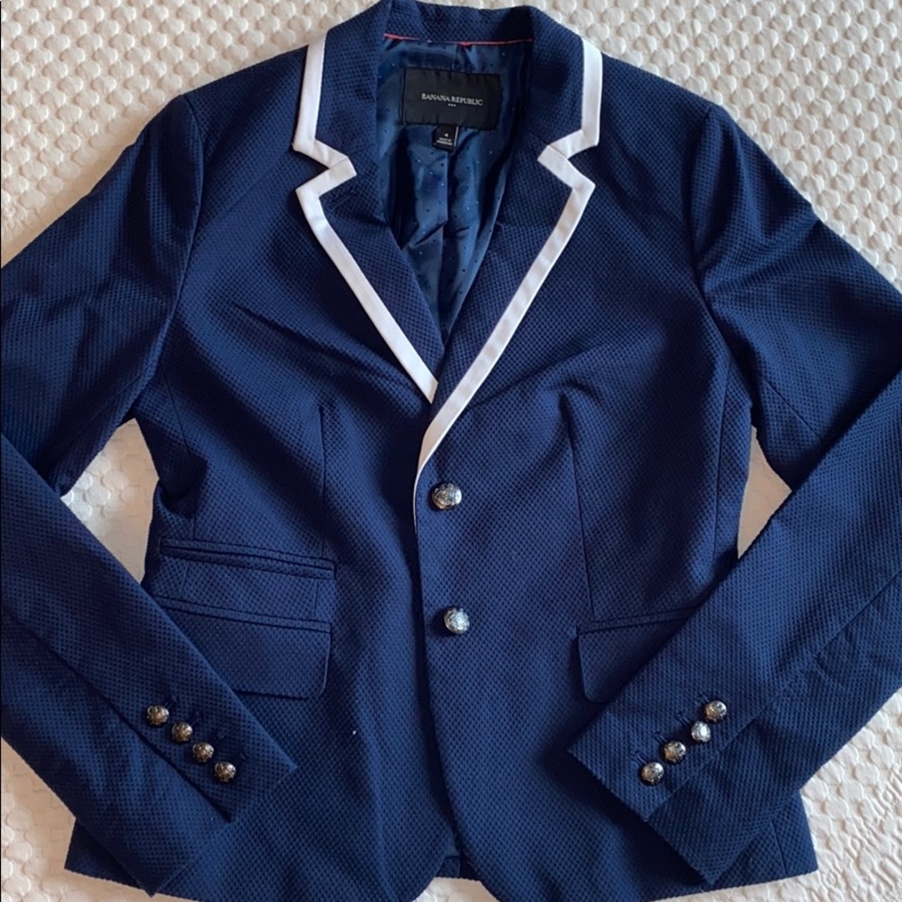 Blue Textured Blazer